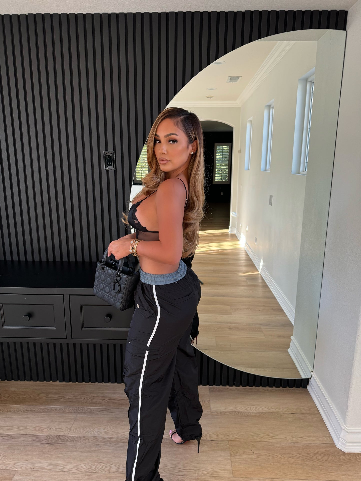 COLOR BLOCK CARGO PANTS